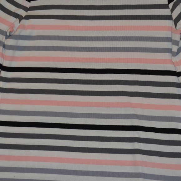 Croft and Barrow - Pink and Gray Stripe Blouse - Picture 7 of 7